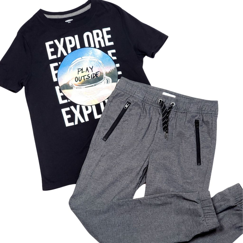Boys clothes shirt and jogger pants