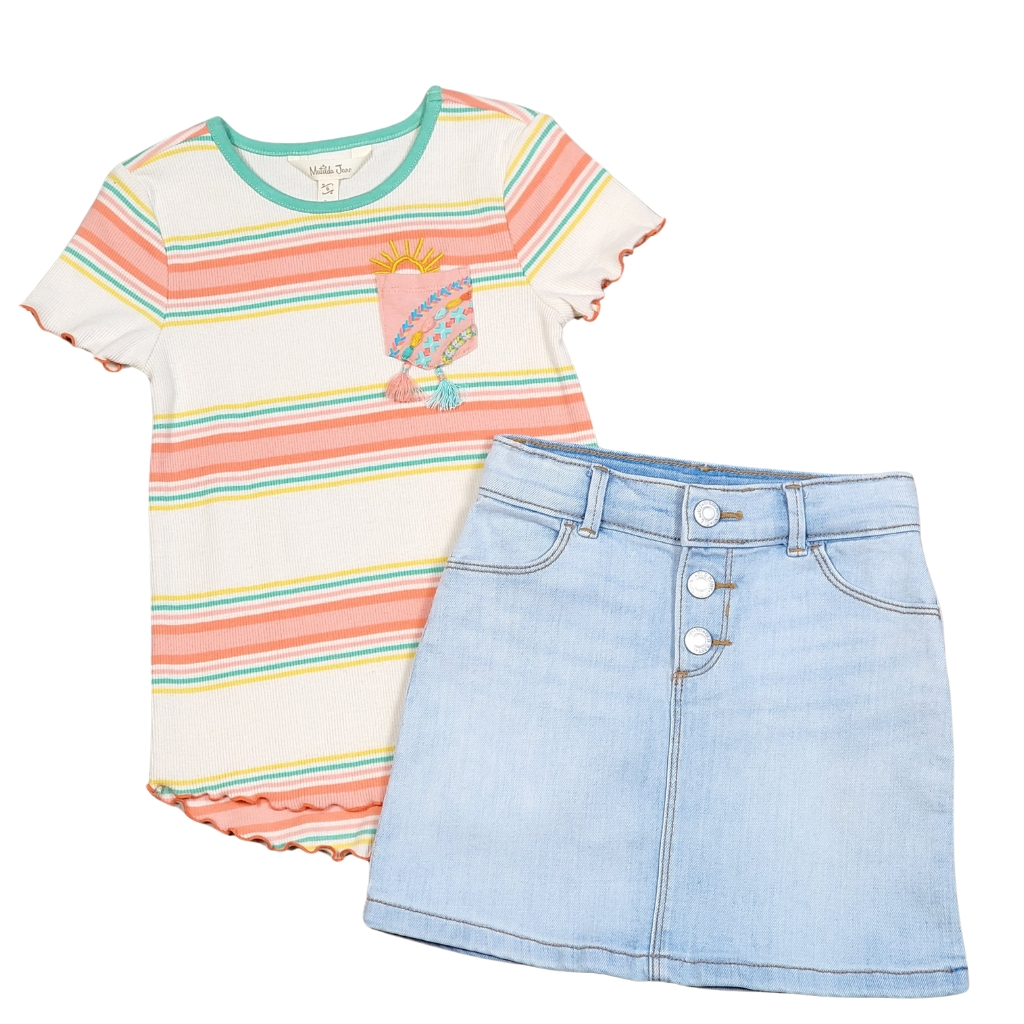 Girls Clothes shirt and jeans skirt