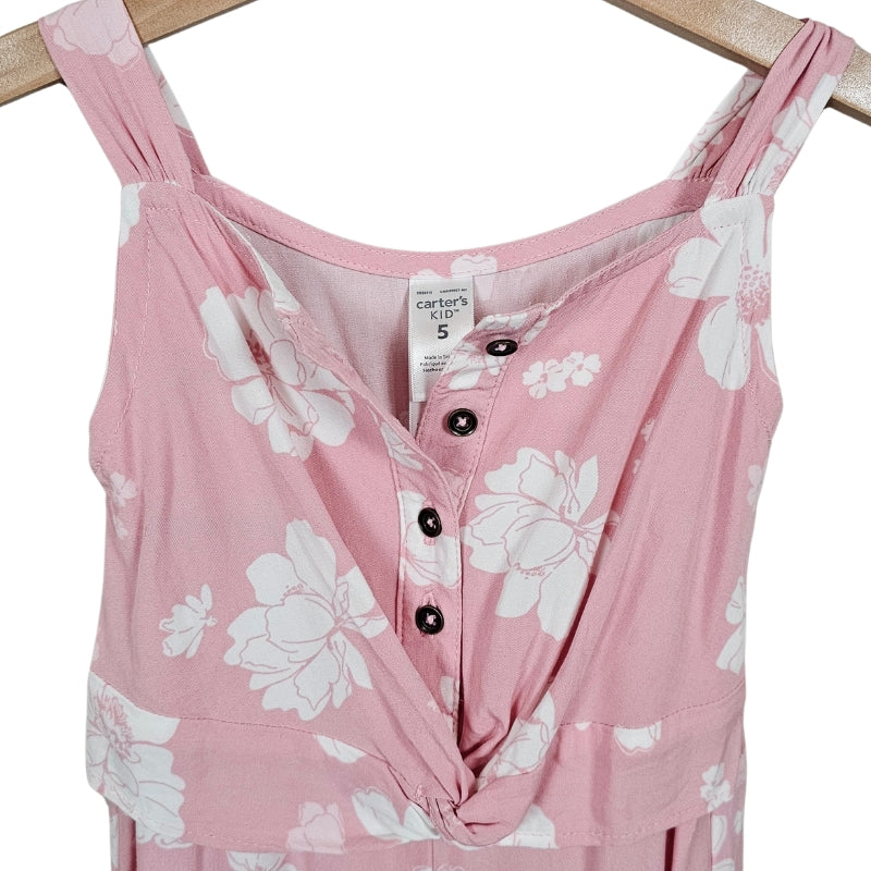 Carters Girls Floral Jumpsuit Pink Size 5 View 3