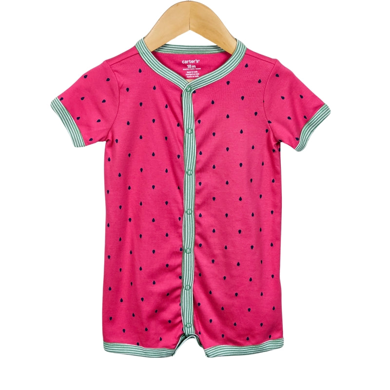 Carters Girls Watermelon Romper 18M Pink NWT