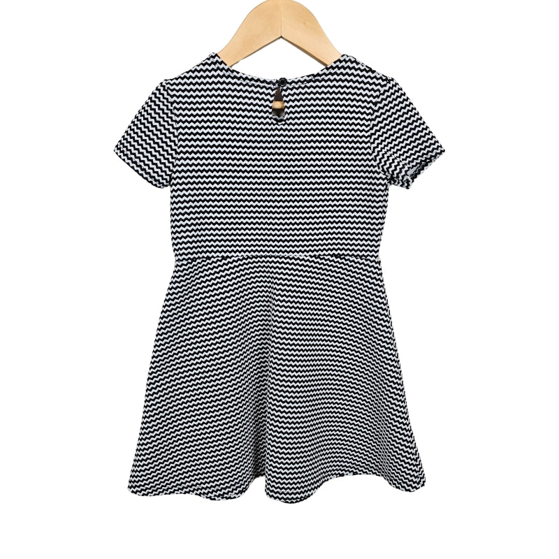 Healthtex Girls Striped Dress 5T Black White View 2