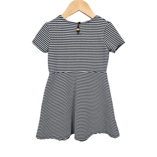 Healthtex Girls Striped Dress 5T Black White View 2