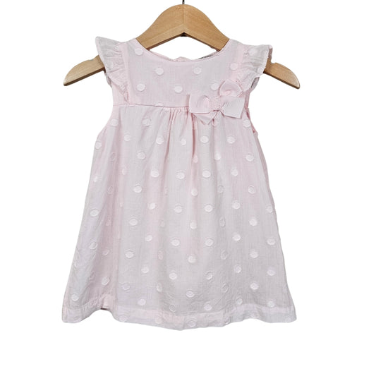 Just One You Carters Baby Girl Polka Dot Dress 6M Pink front