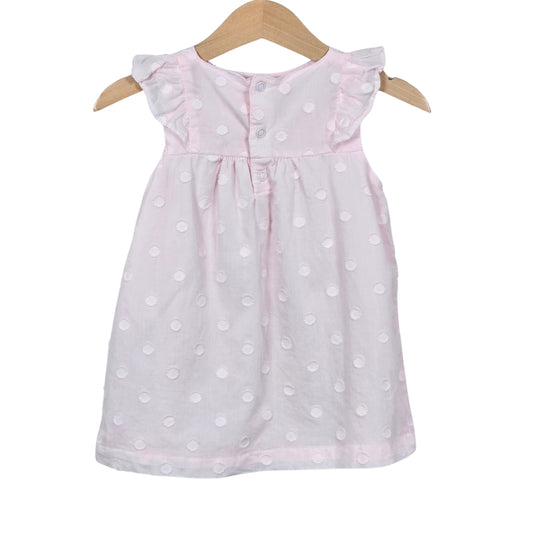 Just One You Carters Baby Girl Polka Dot Dress 6M Pink back
