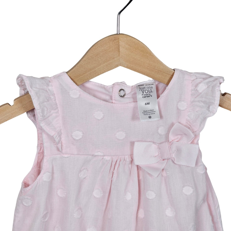 Just One You Carters Baby Girl Polka Dot Dress 6M Pink tag