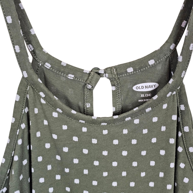 Old Navy Girls Patterned Romper Size 14 Green View 3