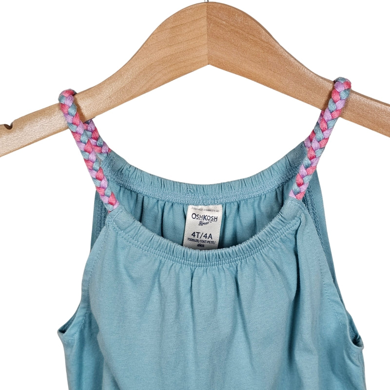 Oshkosh Toddler Girl Braided Strap Tank Top 4T Blue View 3