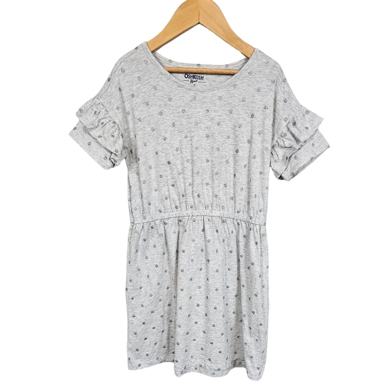 Oshkosh Girls Polka Dot Dress Grey Size 8 View 1