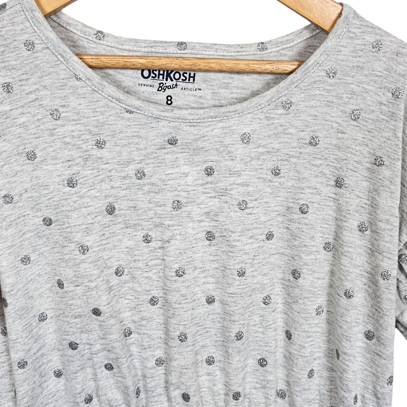 Oshkosh Girls Polka Dot Dress Grey Size 8 View 3