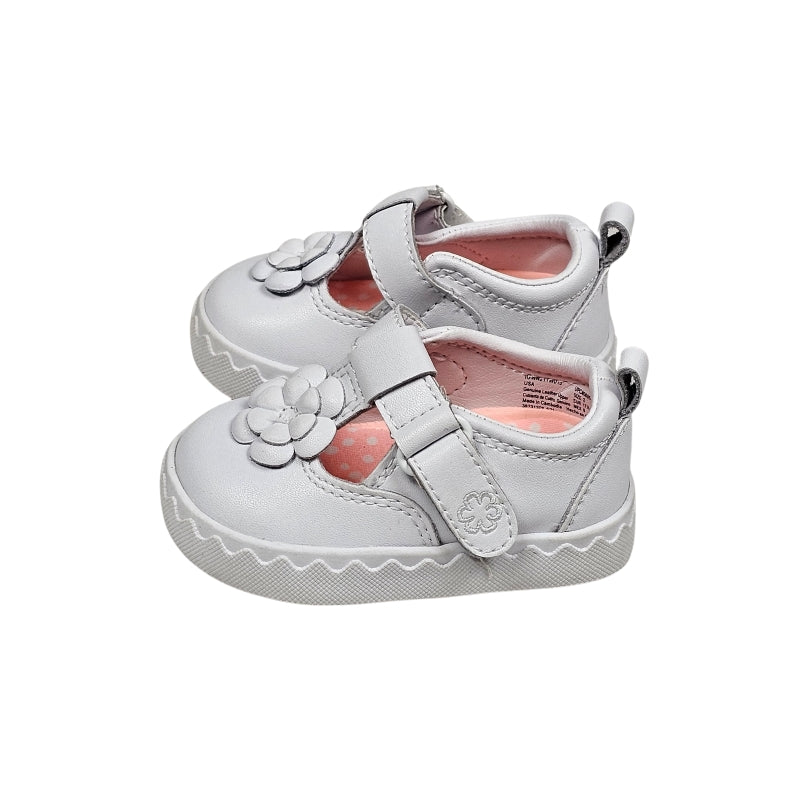 Wonder Nation Girls Mary Jane Shoes Size 2 White left view