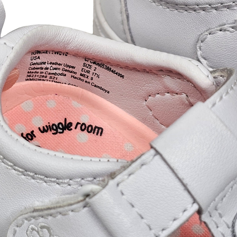 Wonder Nation Girls Mary Jane Shoes Size 2 White tag details