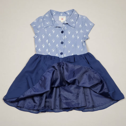 Marmellata Blue Floral Girls Tutu Dress Size 4 Used View 2