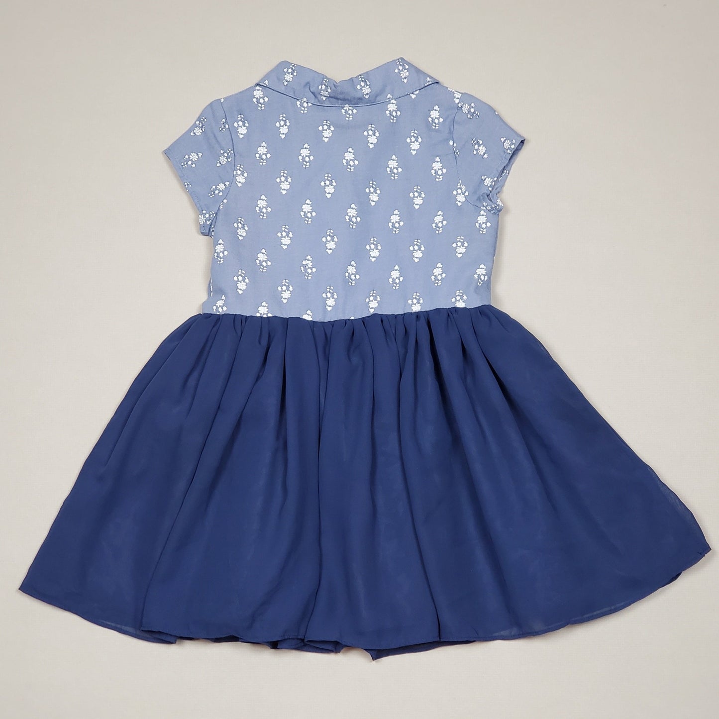 Marmellata Blue Floral Girls Tutu Dress Size 4 Used View 3