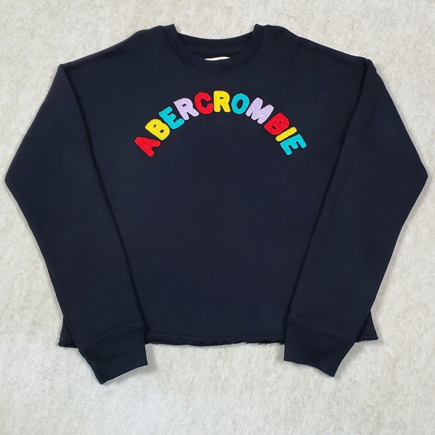 Abercrombie Kids Black Logo Sweatshirt Size 13 Used, front