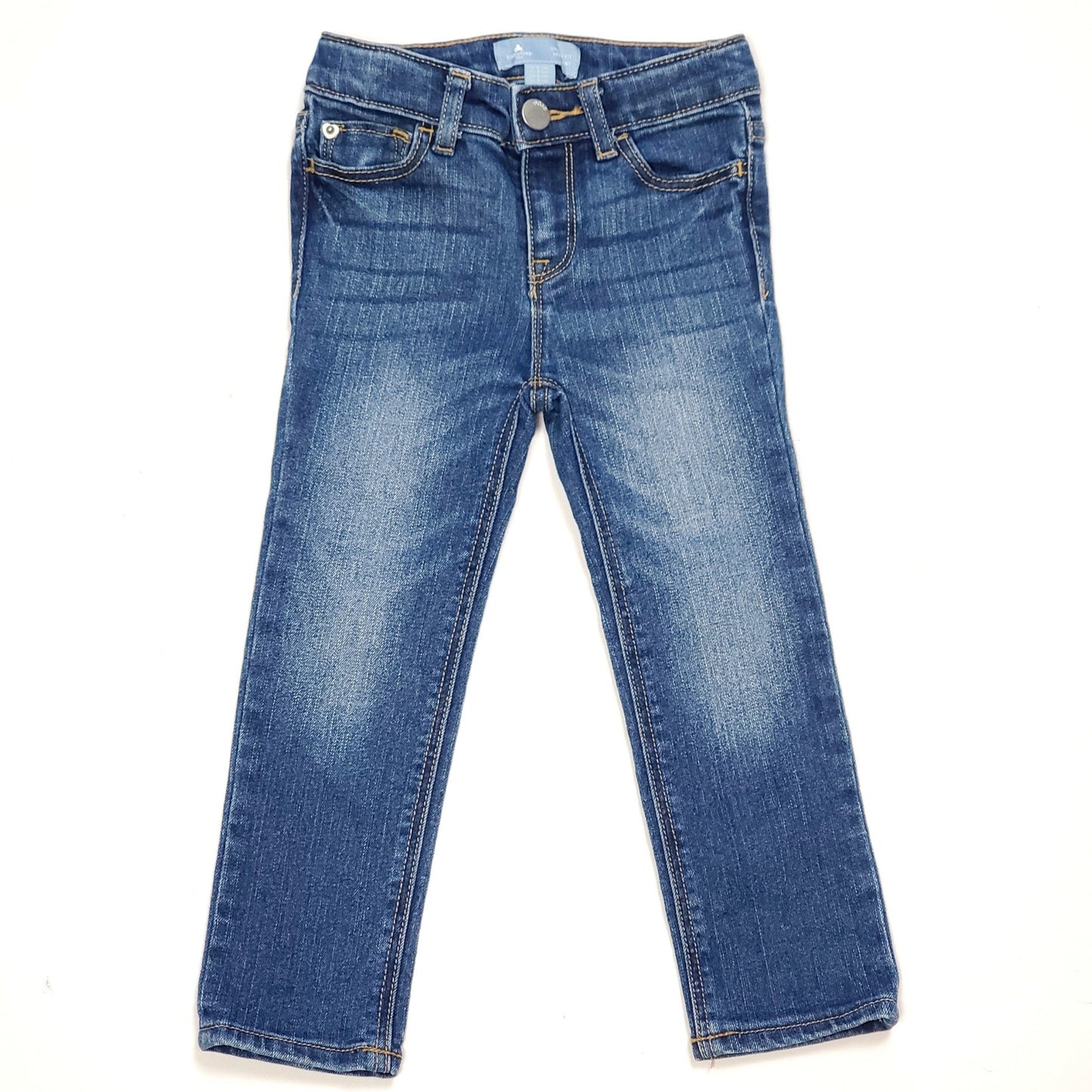 Baby Gap Girls Medium Wash Skinny Jeans 3T Used, front