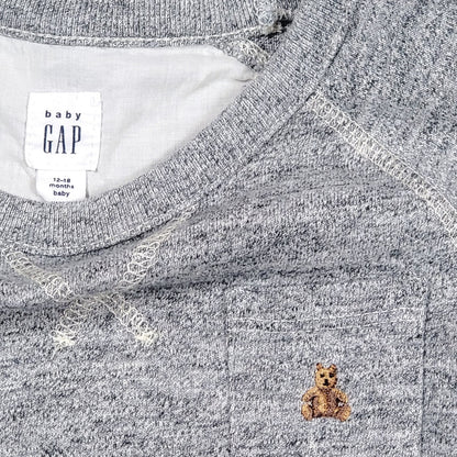 Baby Gap Boys Sweater Grey Marl Used, close-up