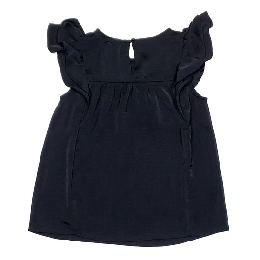 Old Navy Girls Black Flutter Sleeve Top Size 8 Used View 2
