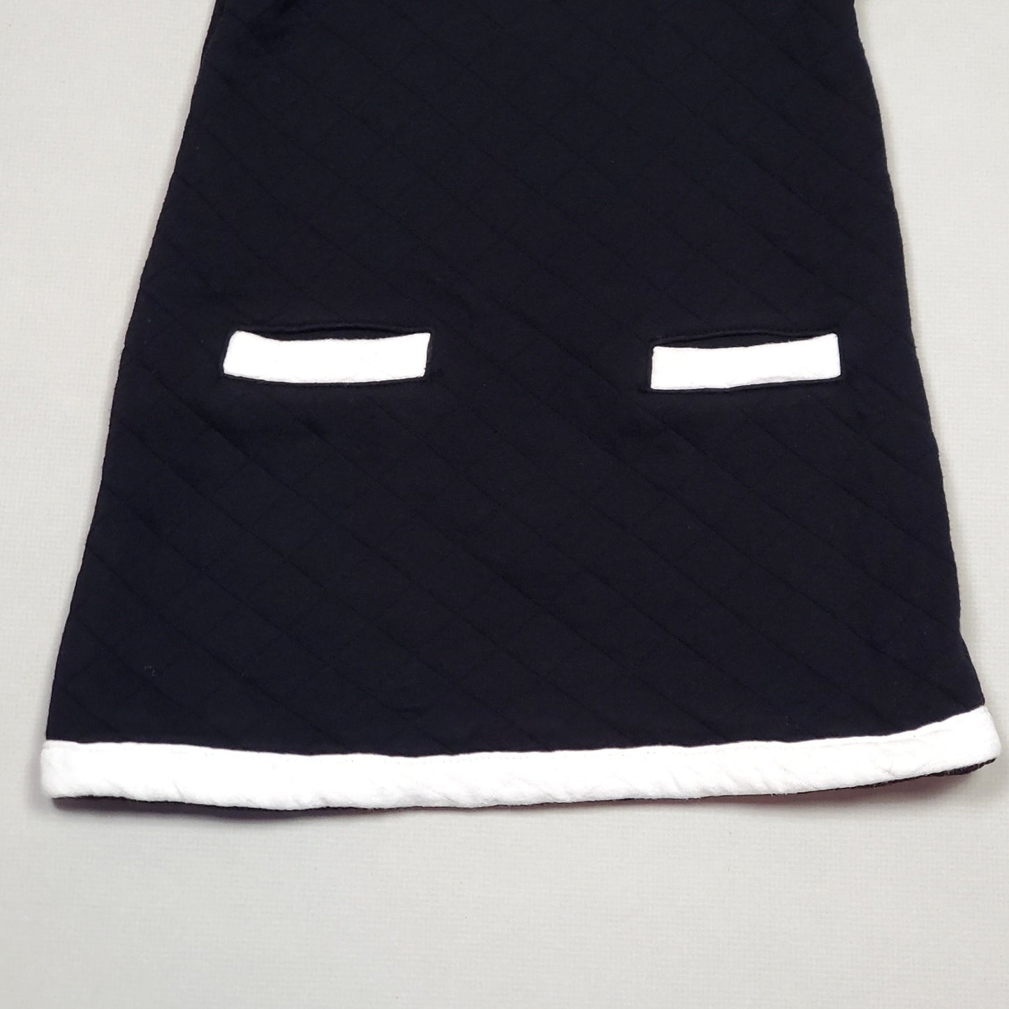 Childrens Place Black White Quilted Girls Dress 2T Used View 2