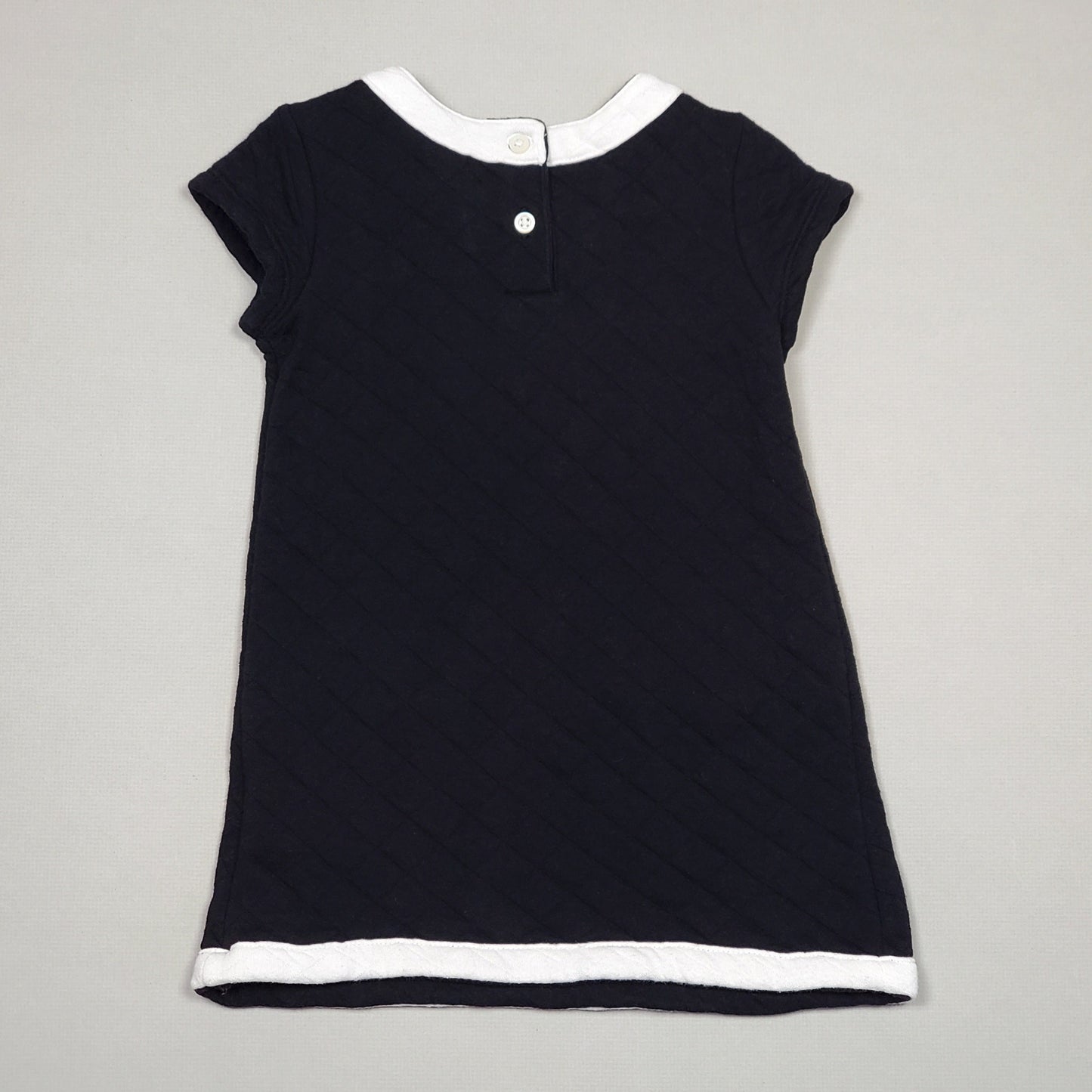 Childrens Place Black White Quilted Girls Dress 2T Used View 3
