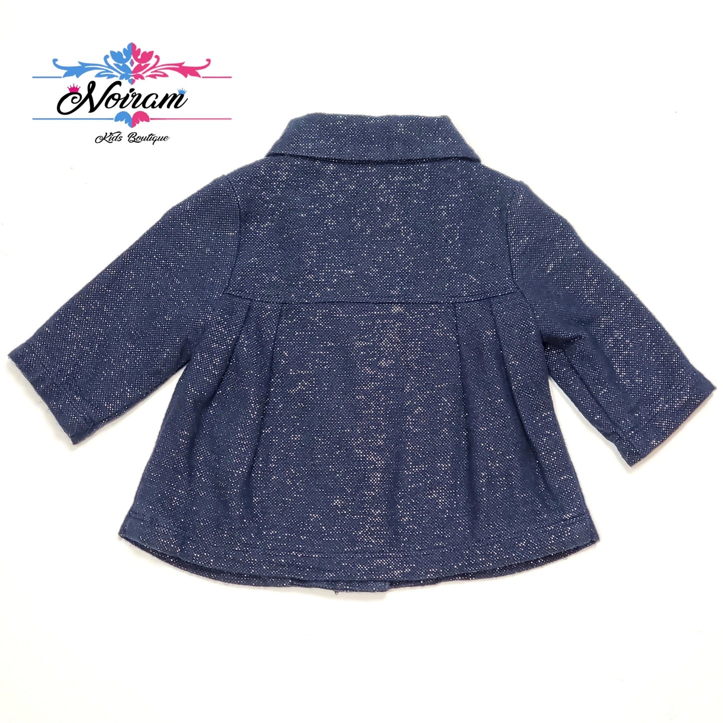 Navy Blue Carters Girls Peacoat 3M Used View 2