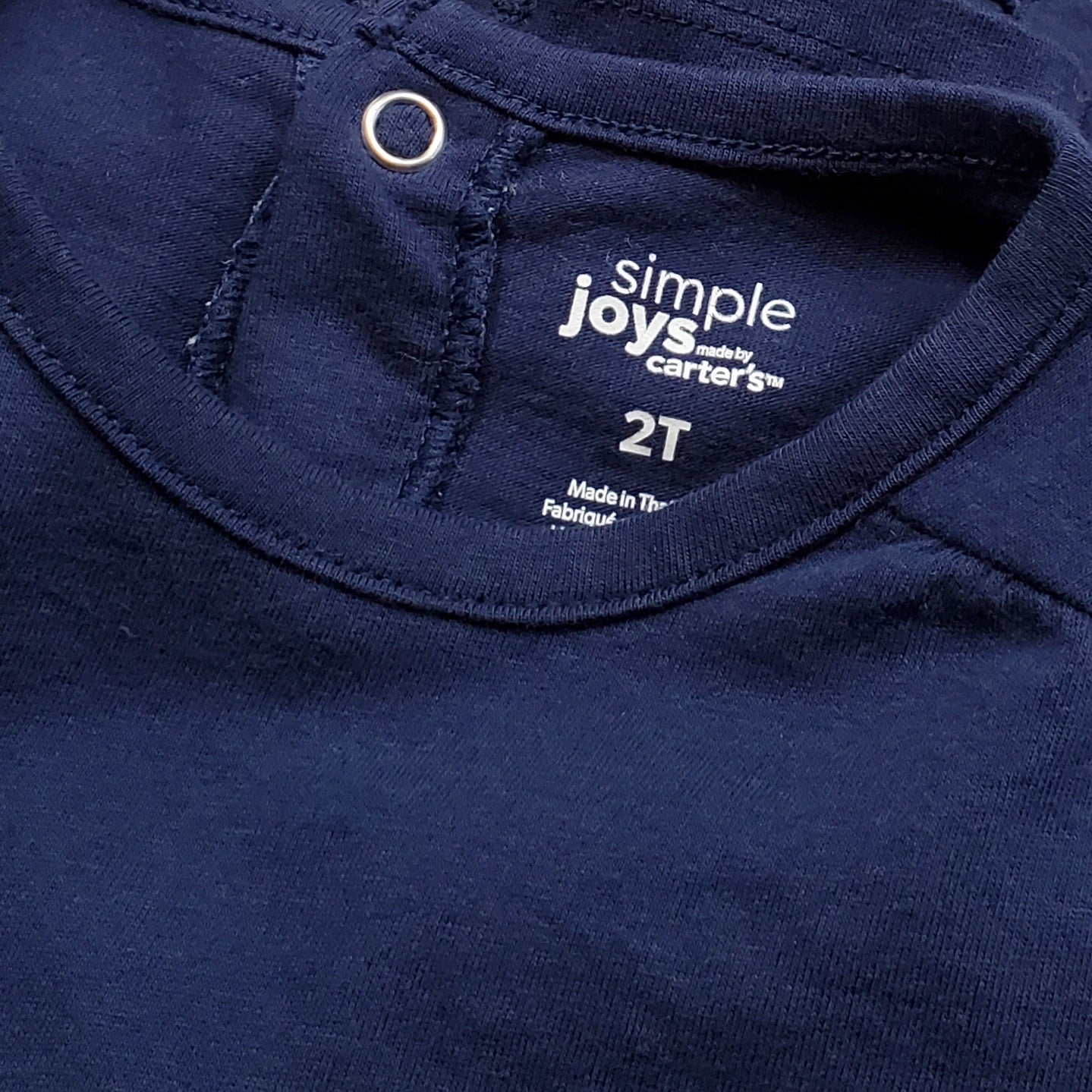 Simple Joys Carters Girls Blue Eyelet Shirt 2T Used View 3