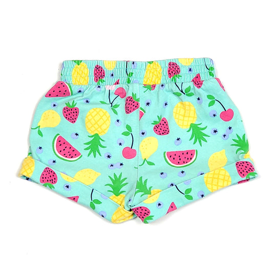 Gymboree Girls Blue Fruit Print Shorts 3M Used View 2
