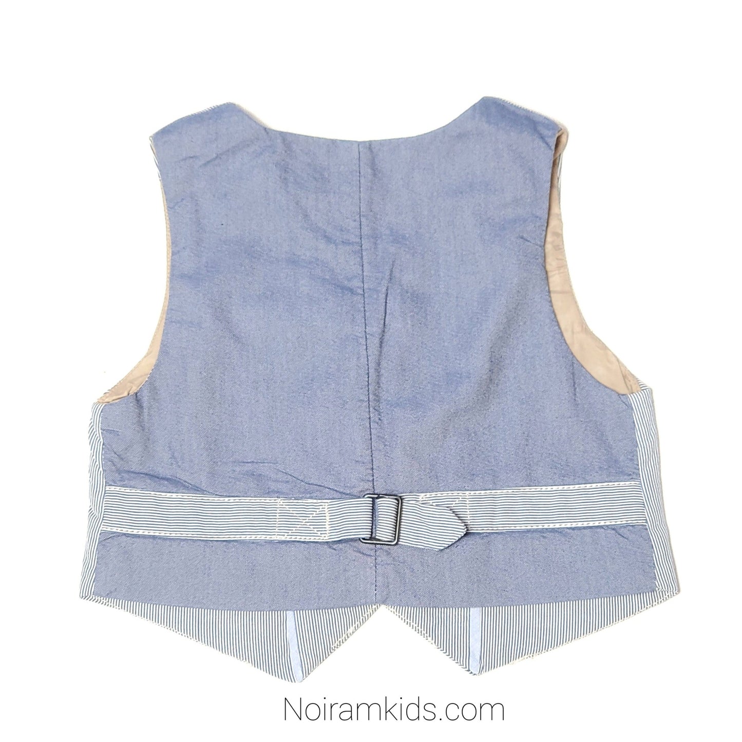 Gap Blue White Striped Boys Tuxedo Vest 18M Used View 2