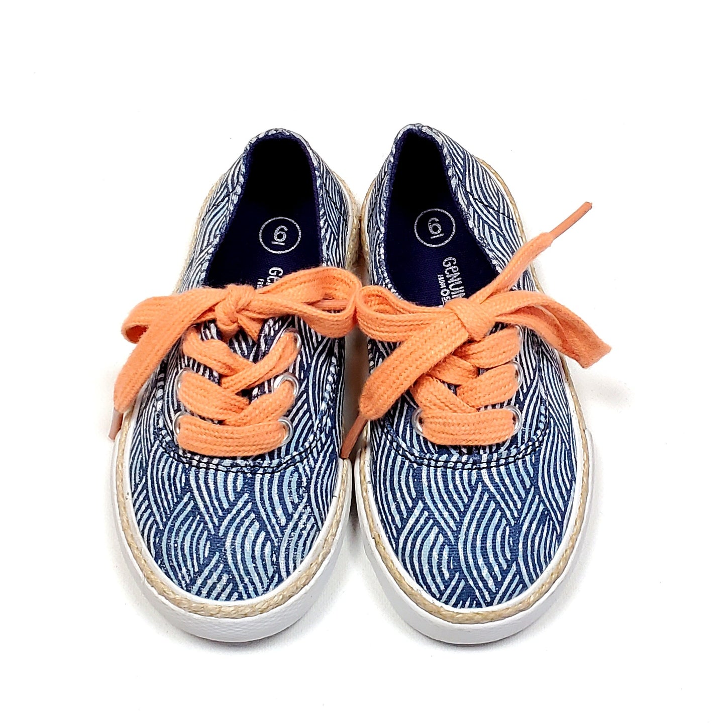 Genuine Kids Oshkosh Boys Blue White Shoes Size 6 Used View 1