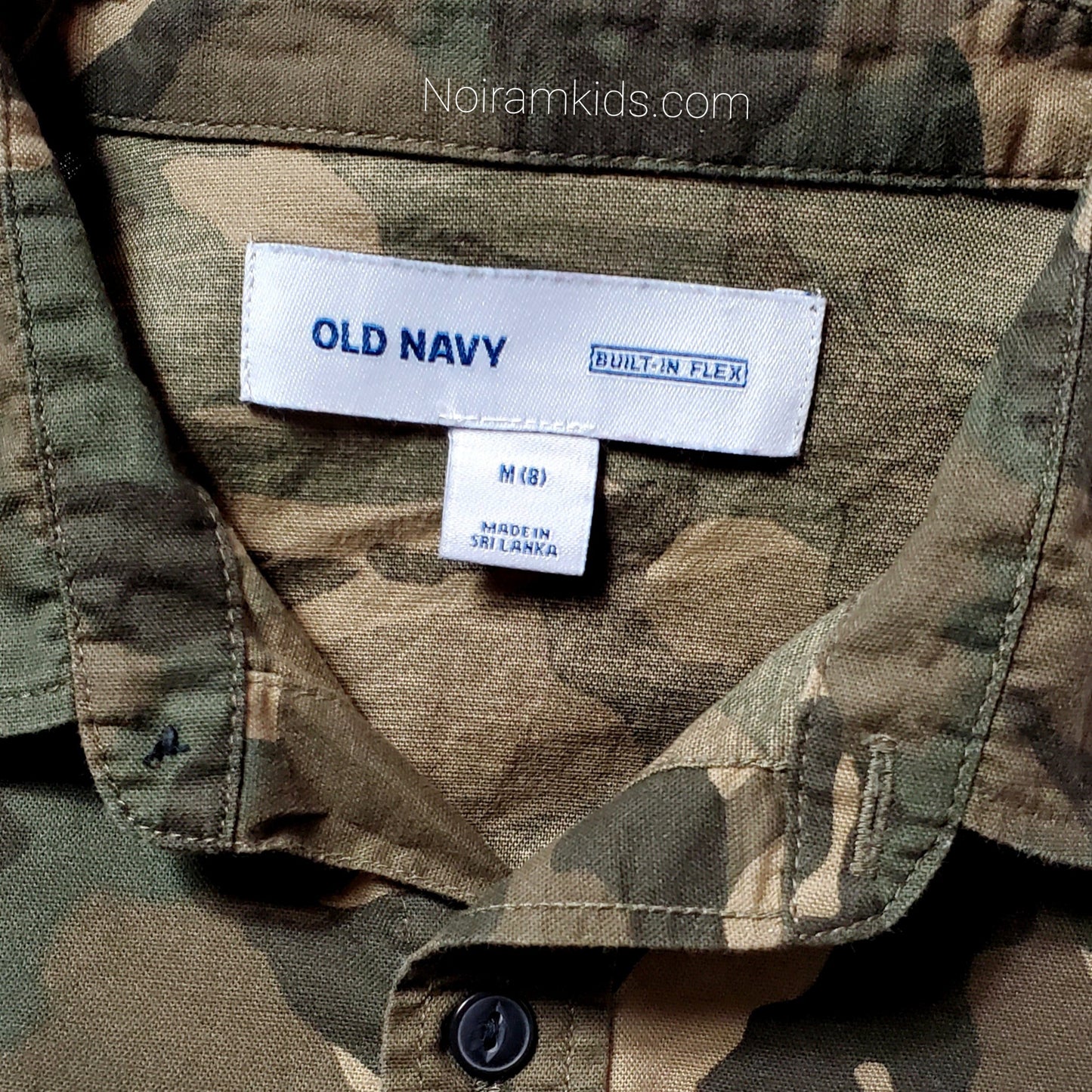 Old Navy Camo Button Down Boys Shirt Size 8 Used View 3