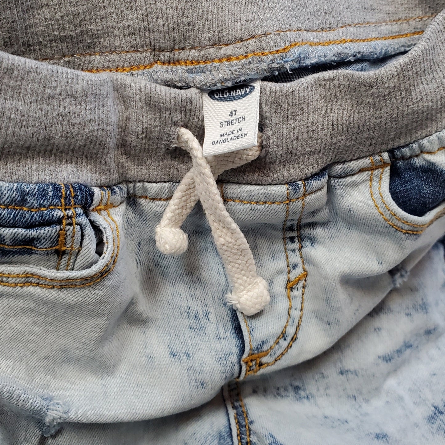 Old Navy Boys Distressed Jean Shorts 4T Used View 3