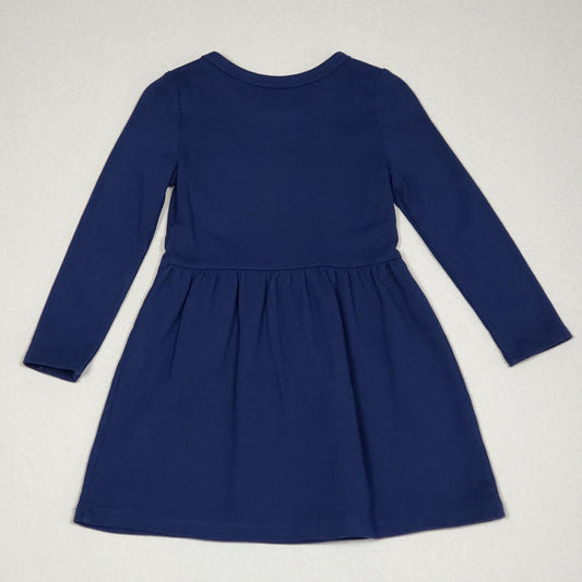 Carters Girls Navy Blue Sequence Heart Dress 3T Used View 2