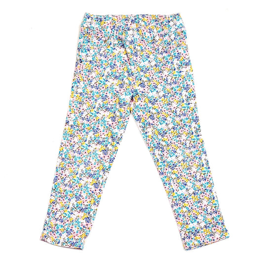 Carters Floral Print Jeggings Girls Sz 2T Used View 1