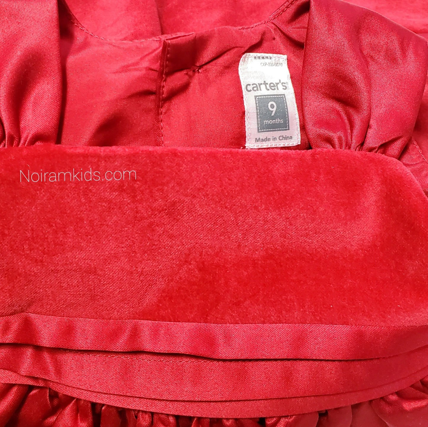 Carters Red Special Occasion Girls Dress 9M Used View 4