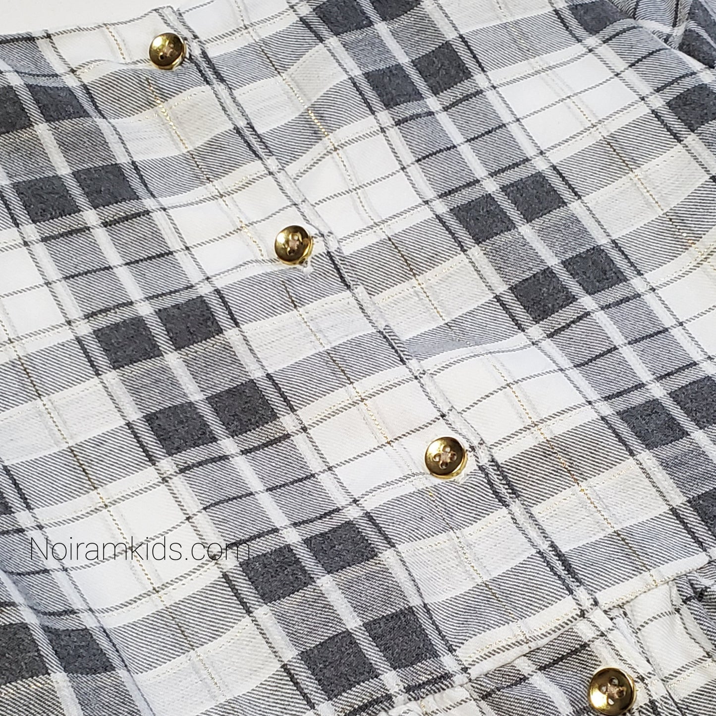 Carters White Grey Plaid Girls Dress 3T Used View 5
