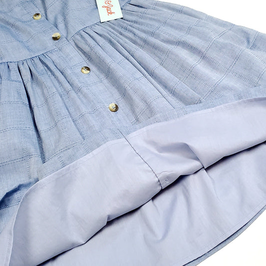 Cat Jack Girls Blue Plaid Dress Size 7 NWT View 2