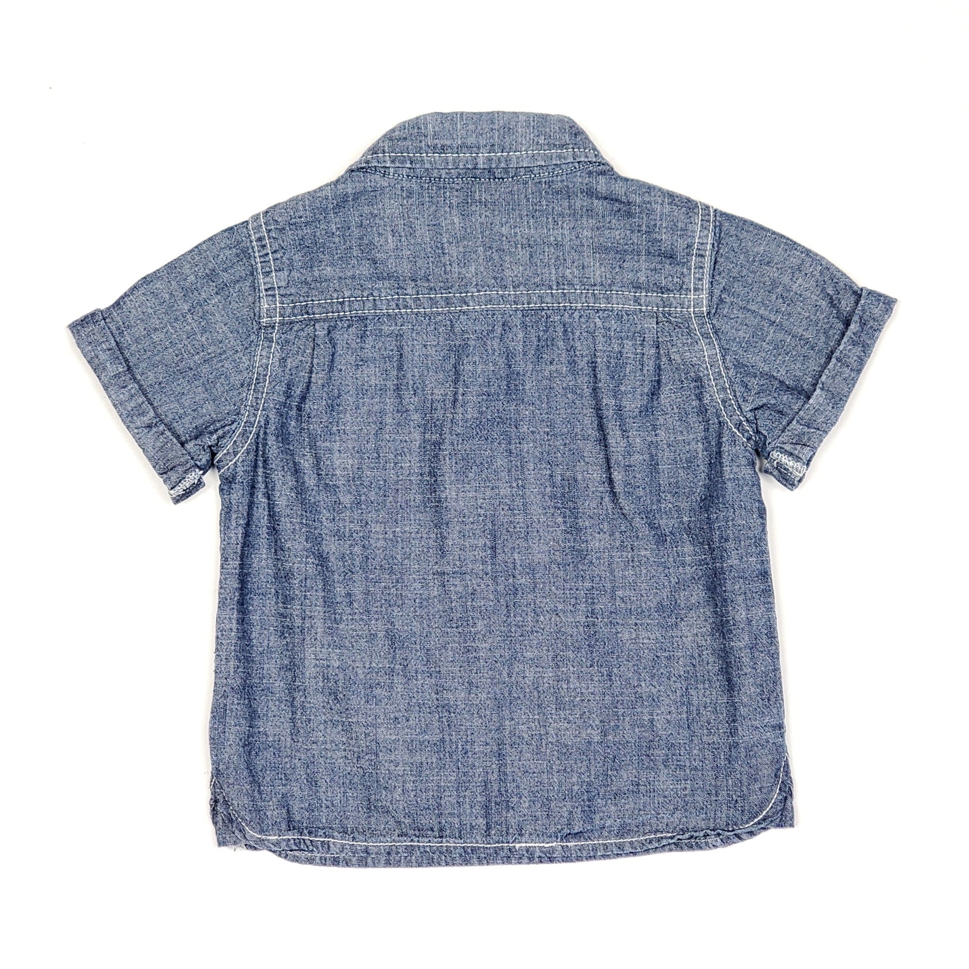 Old Navy Chrambray Denim Boys Shirt 6M Used View 2