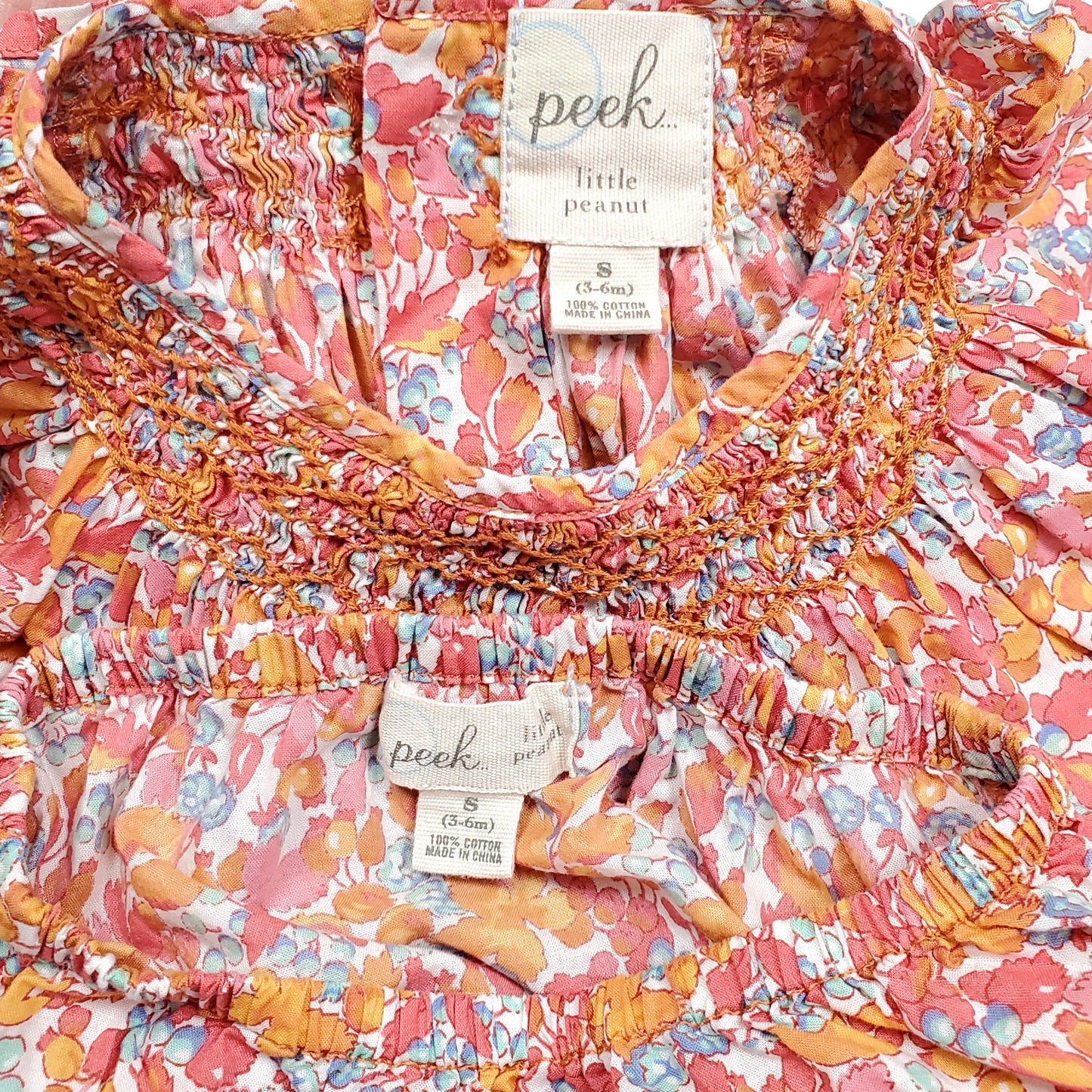 Peek Kids Girls Floral Dress Bloomer Set 3M Used View 3