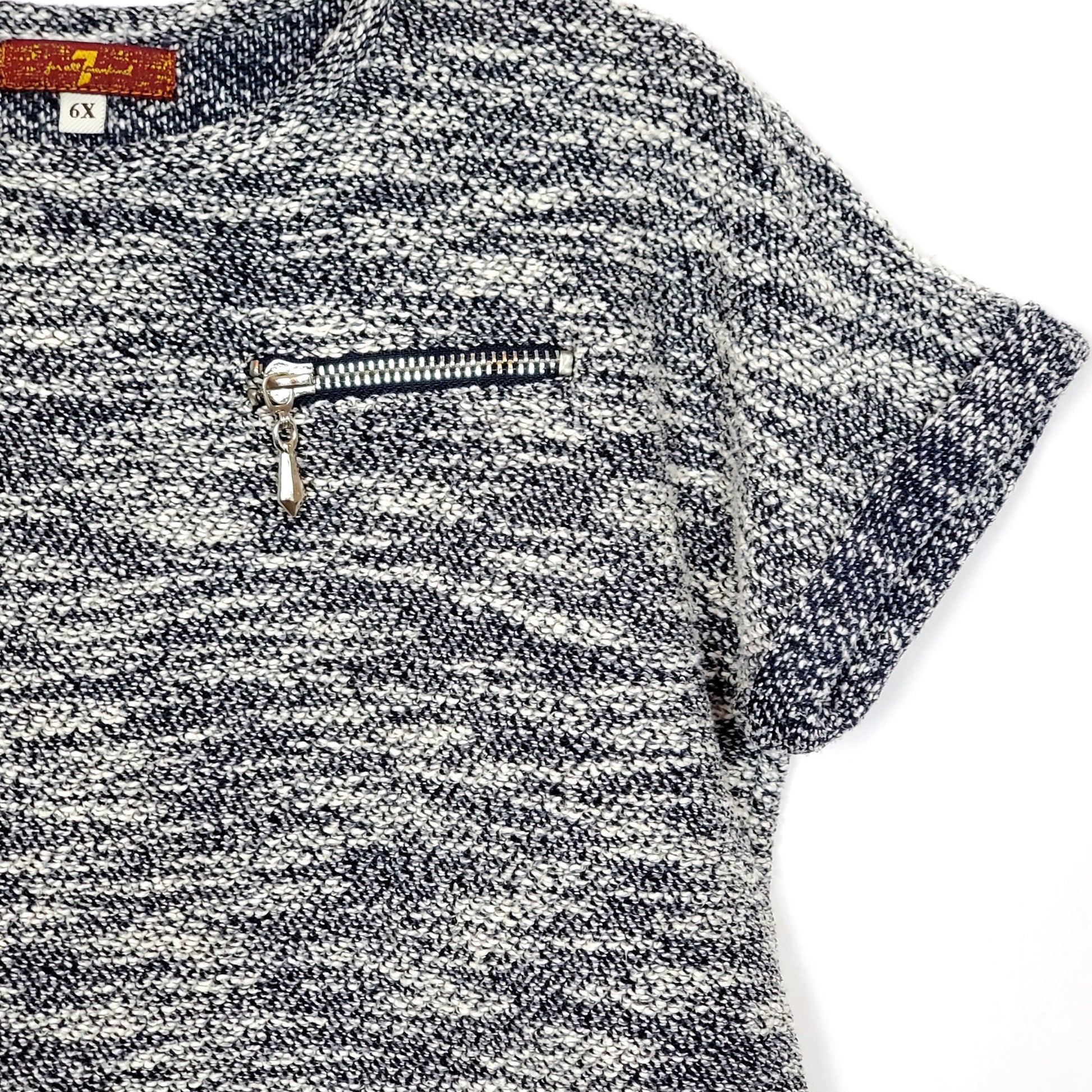 7 For All Mankind Girls Sweater Top Size 6X Used, chest pocket