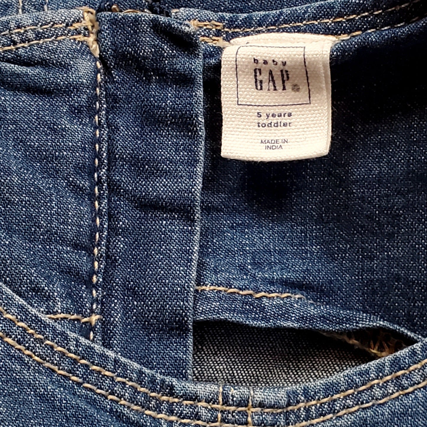 Gap Girls Denim Overall Dress Size 5 Used View 2