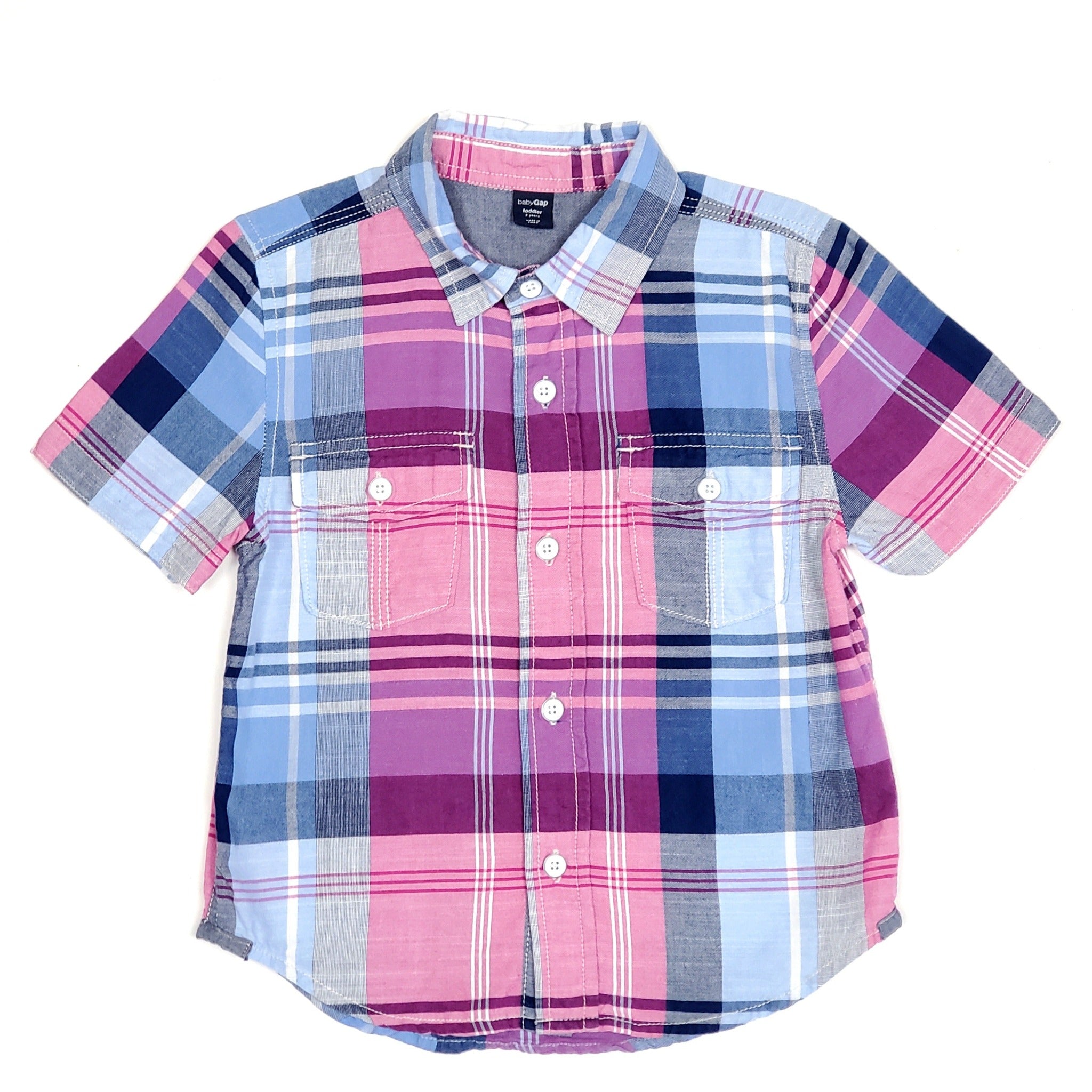 boys pink plaid shirt