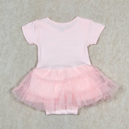 Gerber Baby Girls Pink Love Tutu Bodysuit 3M Used, back