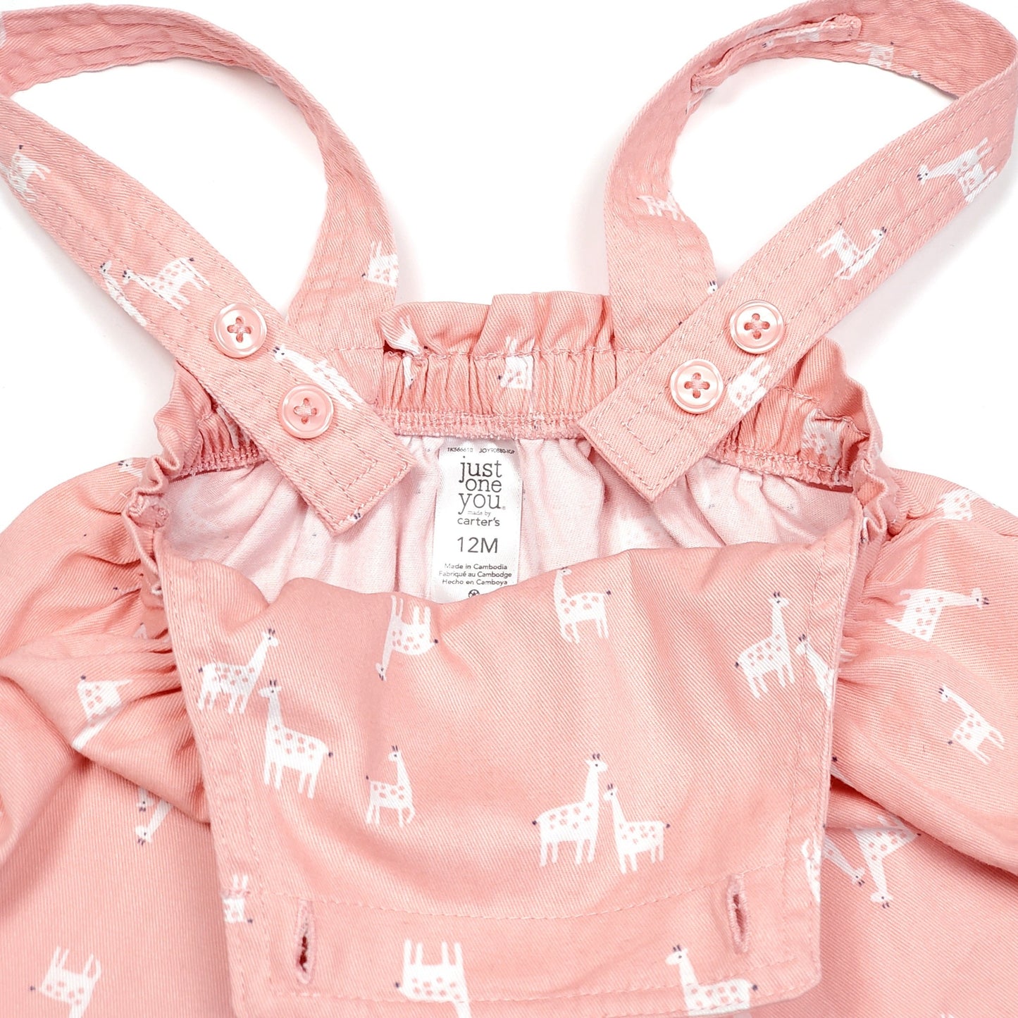 Just One You Carters Giraffe Overall Dress 12M Used View 3