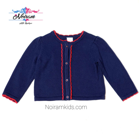 Gymboree Navy Blue Girls Cardigan Sweater Used View 1