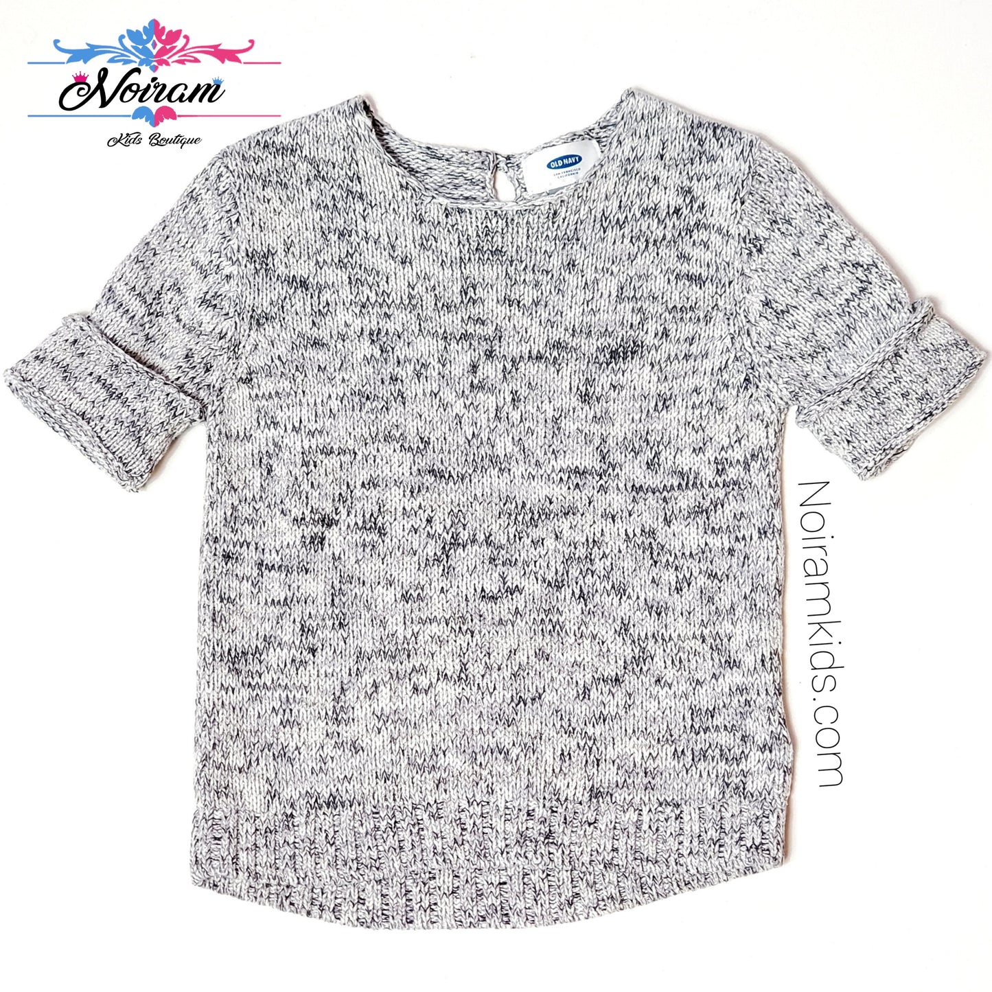 Old Navy Grey Black Girls Sweater 4T