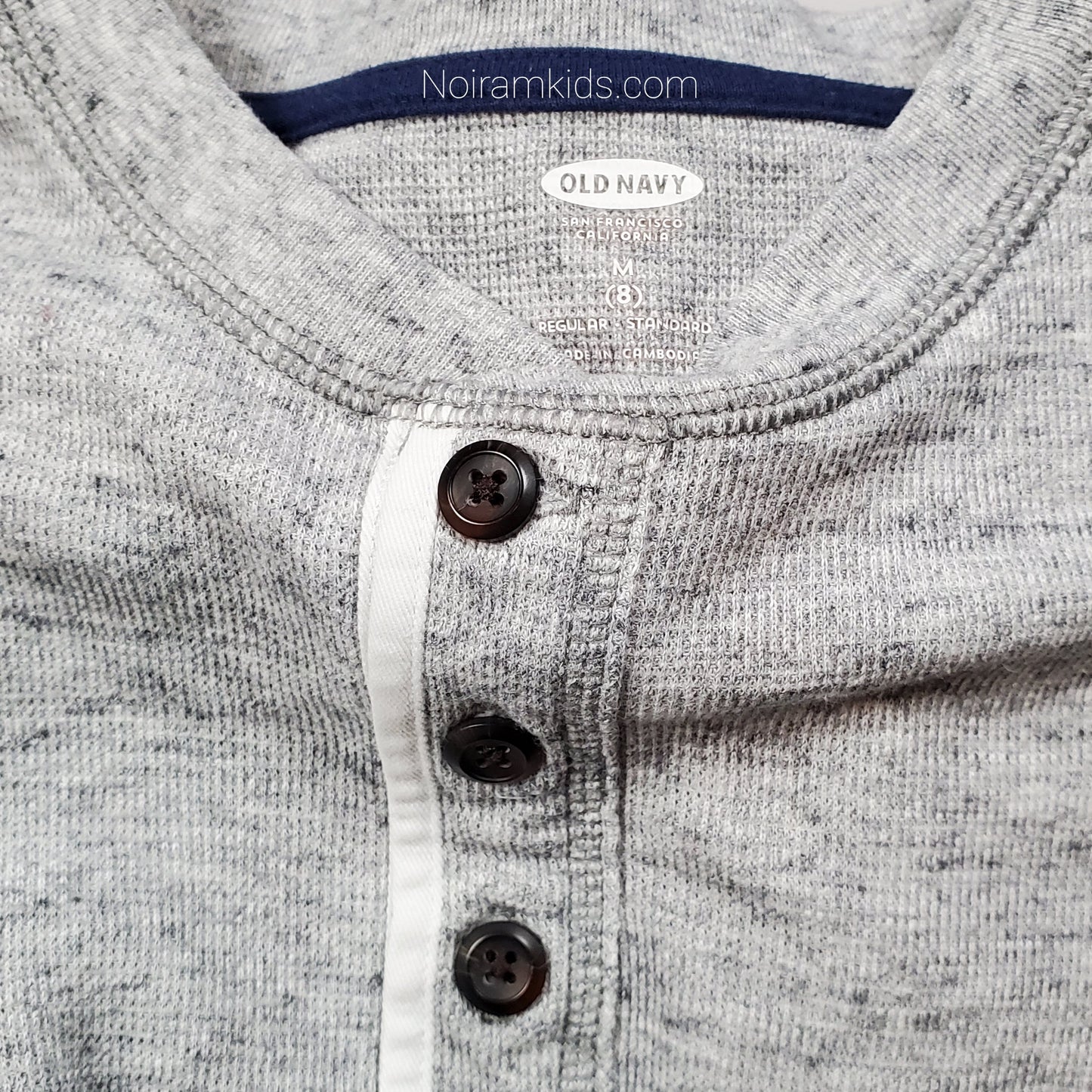 Old Navy Grey Boys Thermal Shirt Size 8 Used View 3