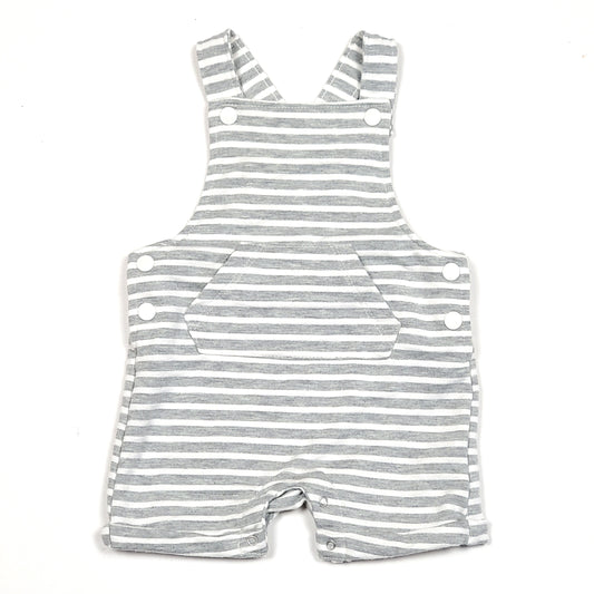 Wonder Nation Boys Grey White Overall Shorts Used View 1