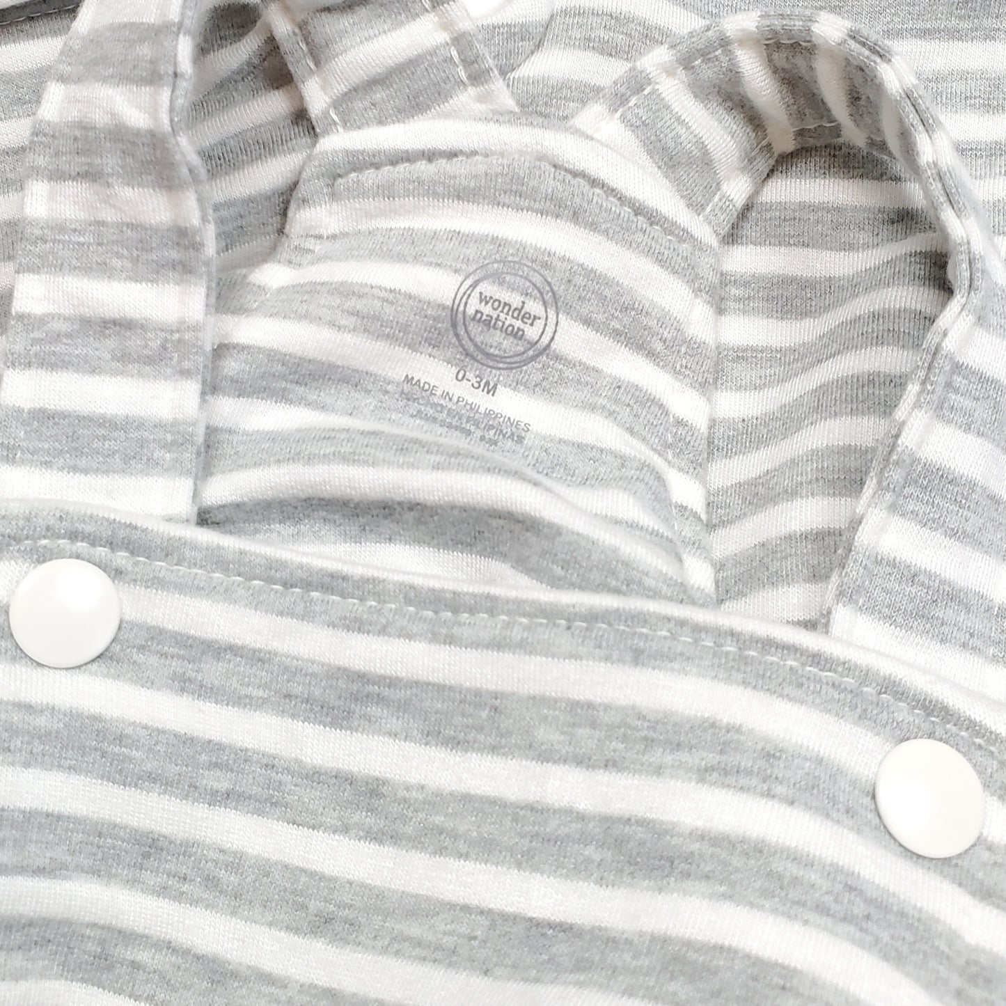Wonder Nation Boys Grey White Overall Shorts Used View 3
