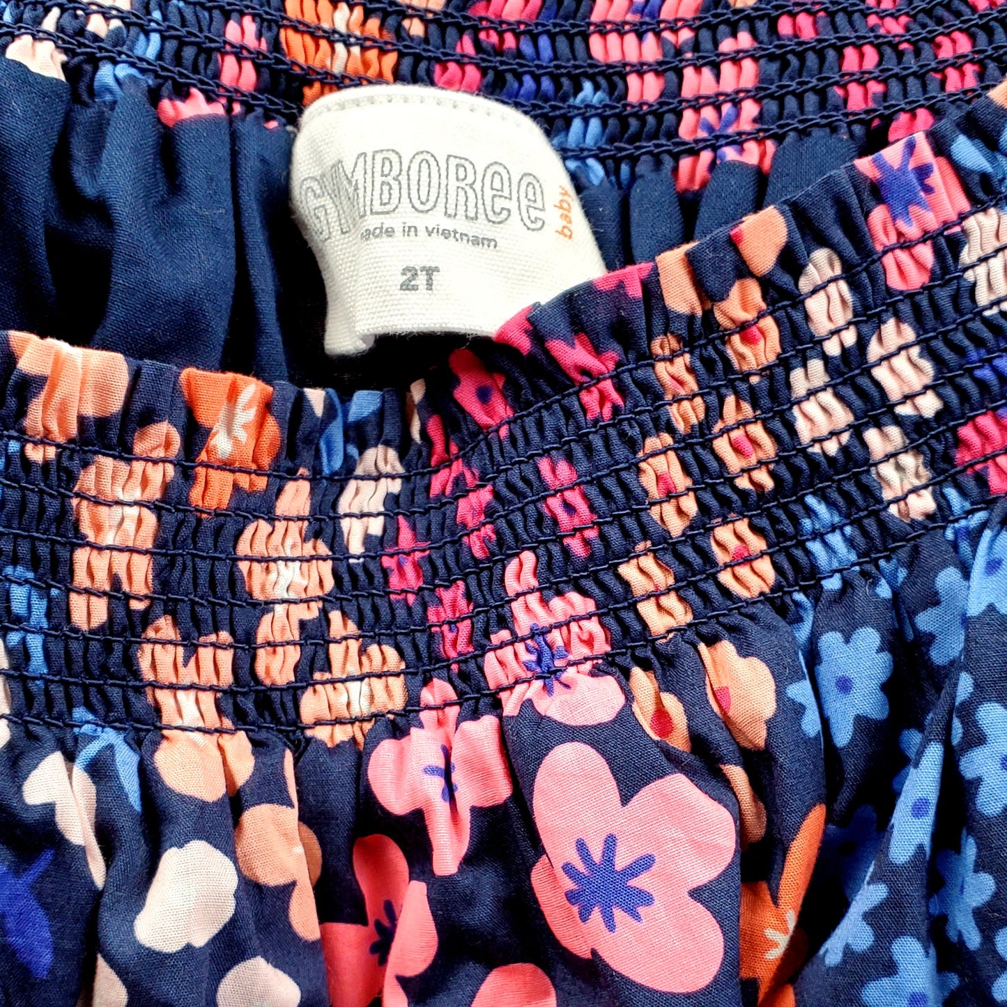 Gymboree Girls Blue Floral Print Skirt 2T Used View 3