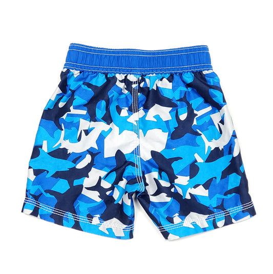 Gymboree Boys Shark Print Swim Trunks 6M Used View 2