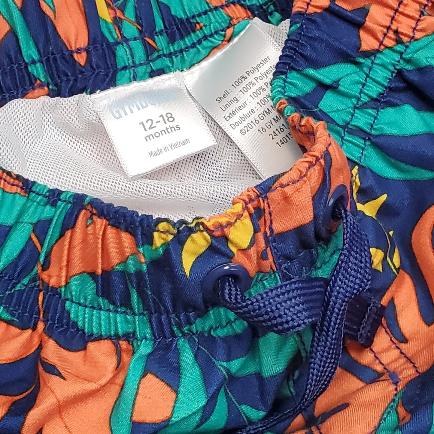 Gymboree Tropical Floral Swim Trunks Boys Sz 12M Used View 3